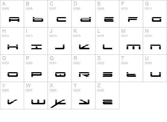 Oramac Laser uppercase A-Z preview