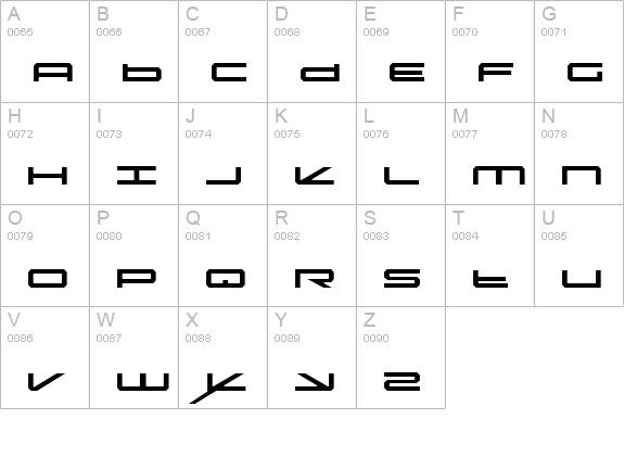 Oramac Light uppercase A-Z preview