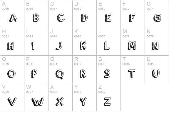 orange juice uppercase A-Z preview