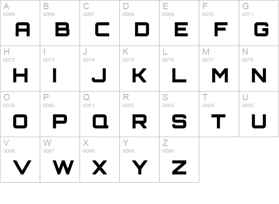 Orbitron Black uppercase A-Z preview