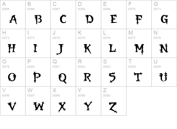 OrbusMultiserif uppercase A-Z preview