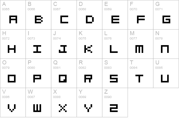 Org_v01 uppercase A-Z preview