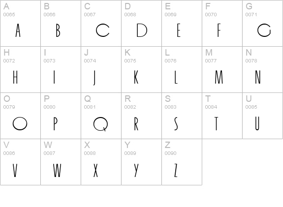 Organda MN uppercase A-Z preview