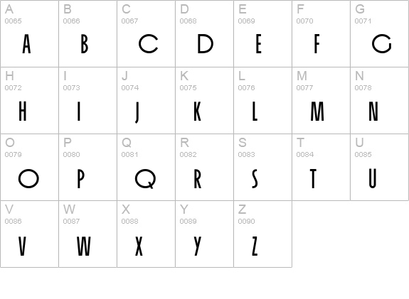 Organda MN Bold uppercase A-Z preview