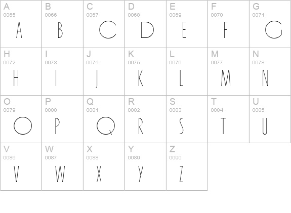 Organda Regular uppercase A-Z preview