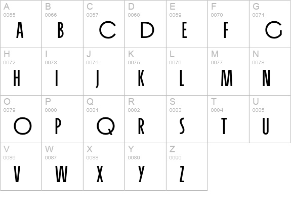 OrgandaBold uppercase A-Z preview
