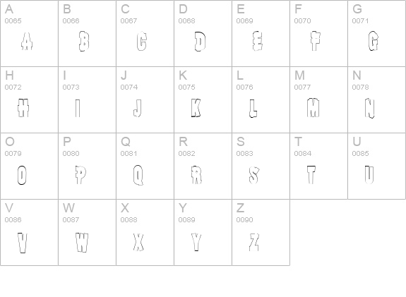 OrganDonorSkin uppercase A-Z preview
