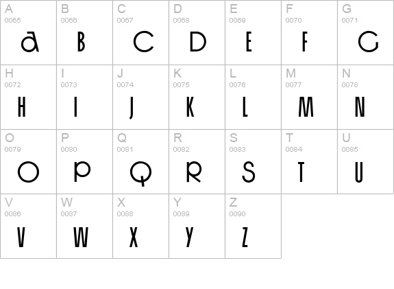 OrganGrinder-Regular uppercase A-Z preview