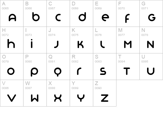 Organo uppercase A-Z preview