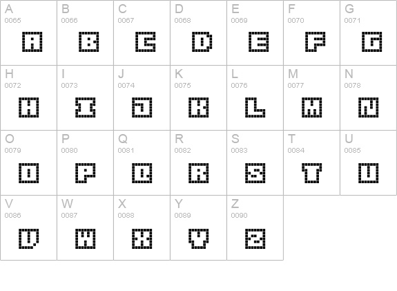 Origami Mommy Pixellated uppercase A-Z preview