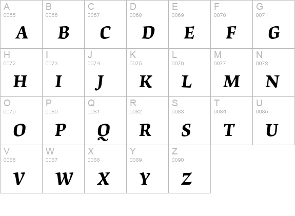 Origami Std Semibold Italic uppercase A-Z preview