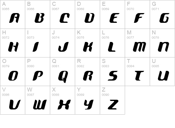Oriole-Italic uppercase A-Z preview
