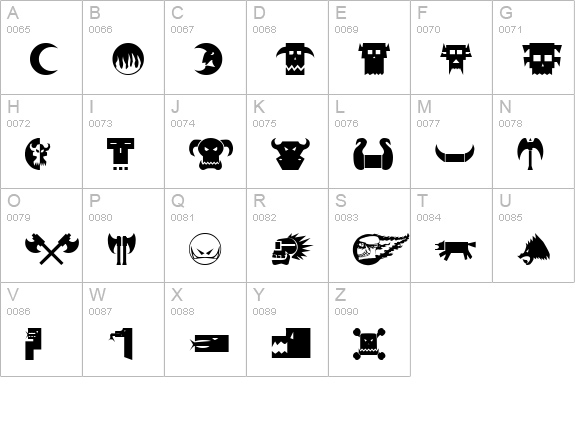 Orky 1 uppercase A-Z preview