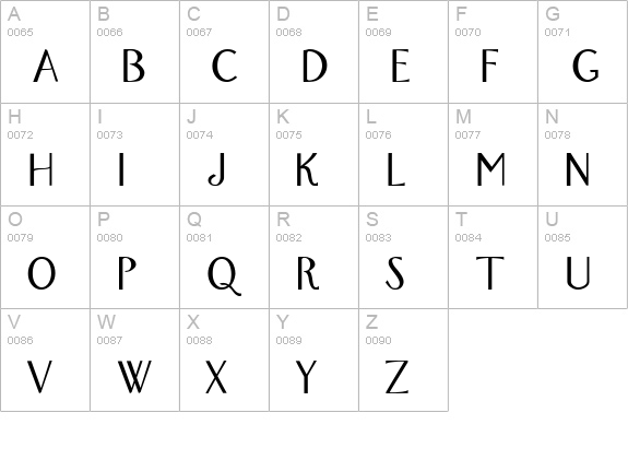 Orlando uppercase A-Z preview