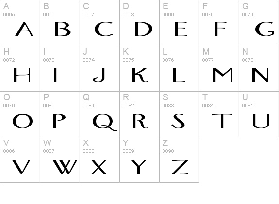 Orlando_Bold uppercase A-Z preview