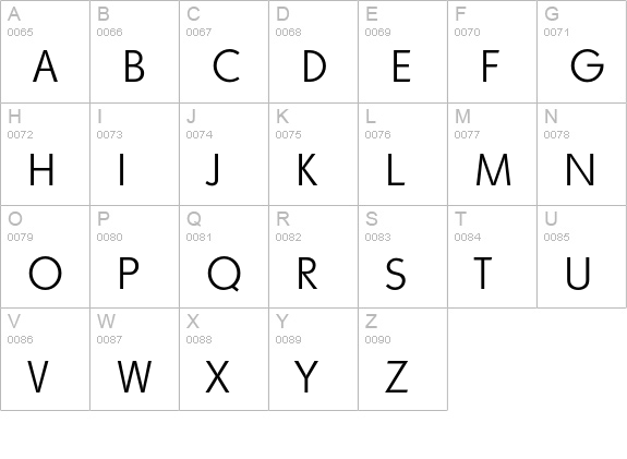 Ornitons-Xlight uppercase A-Z preview