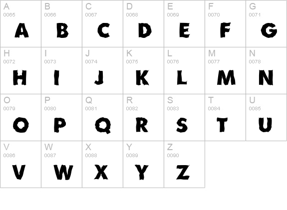 OrnitonsRandom-Xbold-Regular uppercase A-Z preview