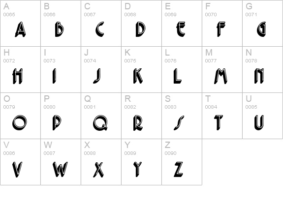 Orpheus uppercase A-Z preview