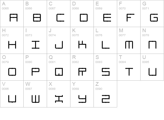 Oscilloscope 4 uppercase A-Z preview
