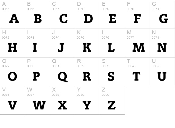 Osiris BQ Medium uppercase A-Z preview