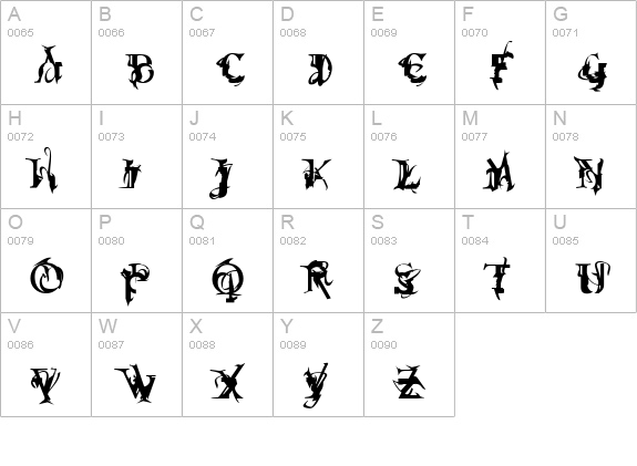 OspreyA uppercase A-Z preview