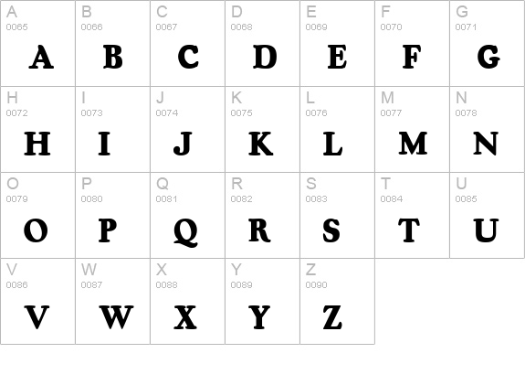 OswaldGrey Regular uppercase A-Z preview