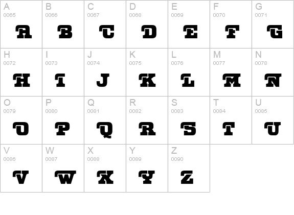 Otis-Poster-Regular uppercase A-Z preview