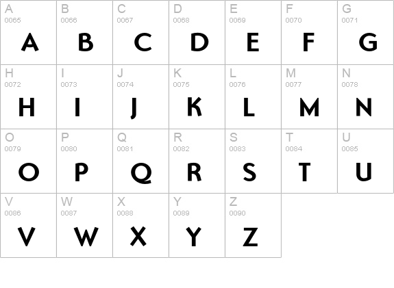 OttomatBold uppercase A-Z preview