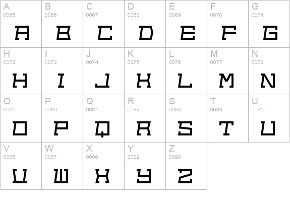 Out of sight uppercase A-Z preview
