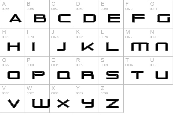 Outer Limits Extended uppercase A-Z preview