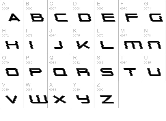 Outer Limits Extended Italic uppercase A-Z preview