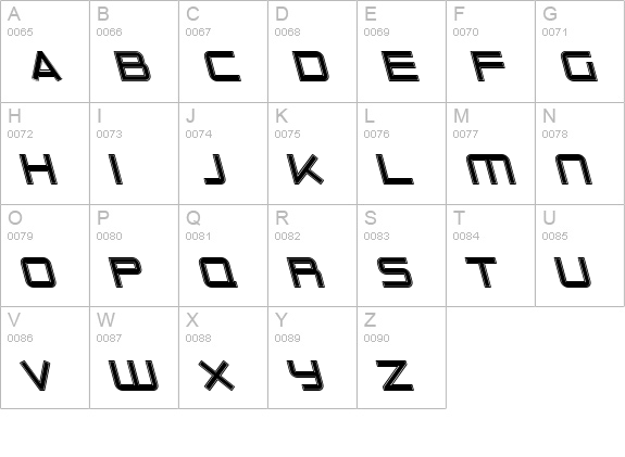 Outer Limits Italic uppercase A-Z preview