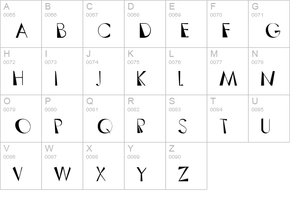 Outhaus uppercase A-Z preview