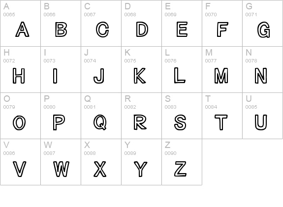 Outliners
 uppercase A-Z preview