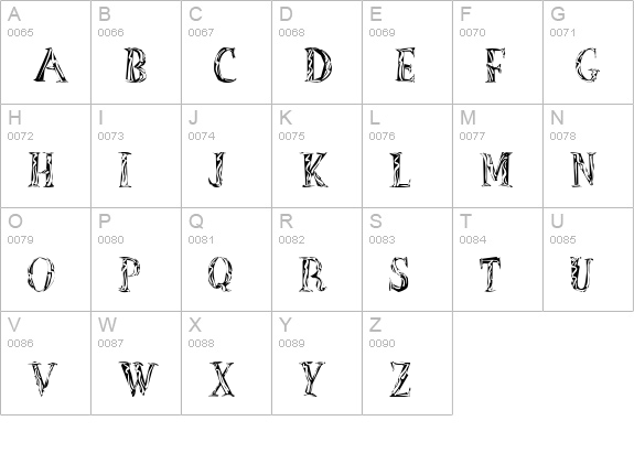 OutOfAfrica uppercase A-Z preview