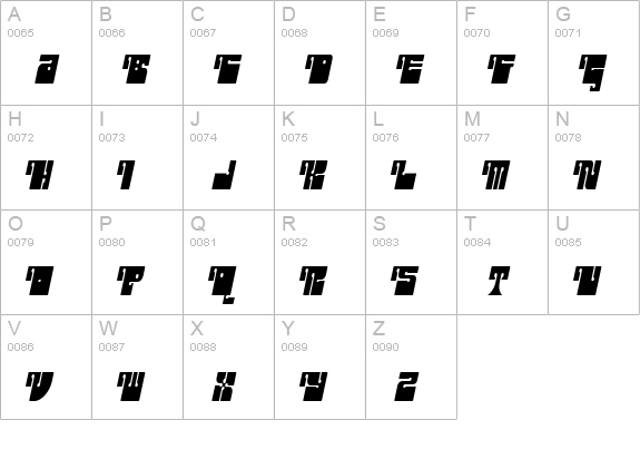 Outright Televism uppercase A-Z preview