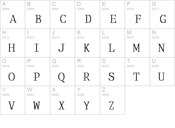 Outsider uppercase A-Z preview