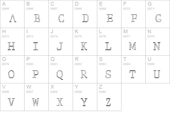 OutsiderOpen uppercase A-Z preview