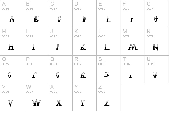 OutwestHalfFull Regular uppercase A-Z preview