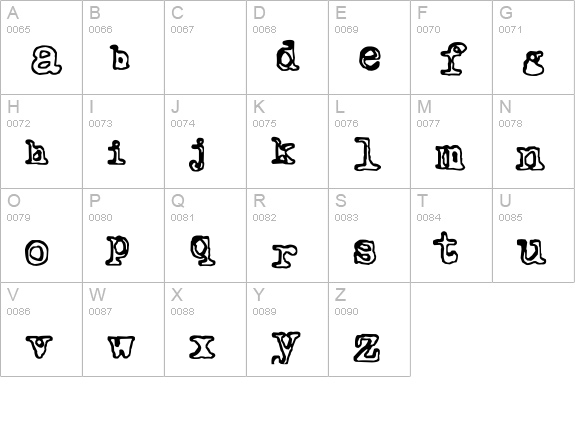 Outwrite uppercase A-Z preview