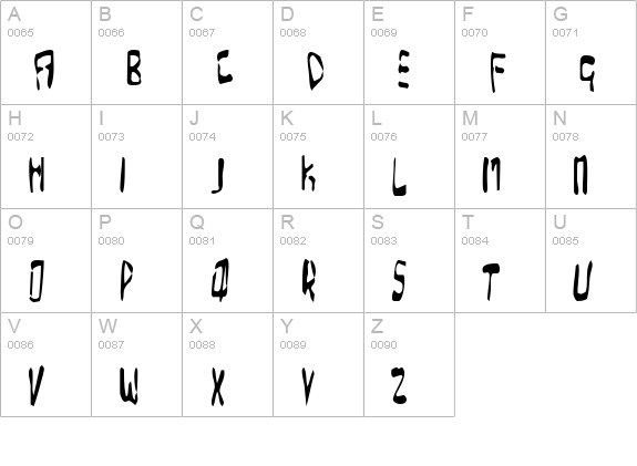 Over Expose uppercase A-Z preview