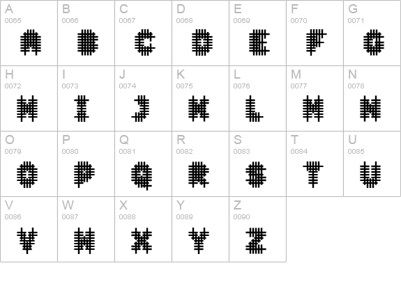 Overcross ExtraBold uppercase A-Z preview