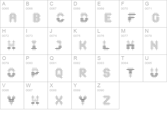 Overcross ExtraLight uppercase A-Z preview
