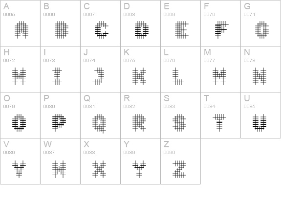 Overcross Light uppercase A-Z preview