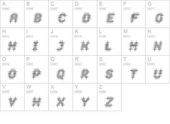 Overcross LightOblique uppercase A-Z preview