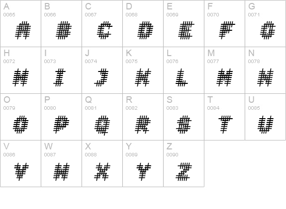 Overcross SemiBoldOblique uppercase A-Z preview