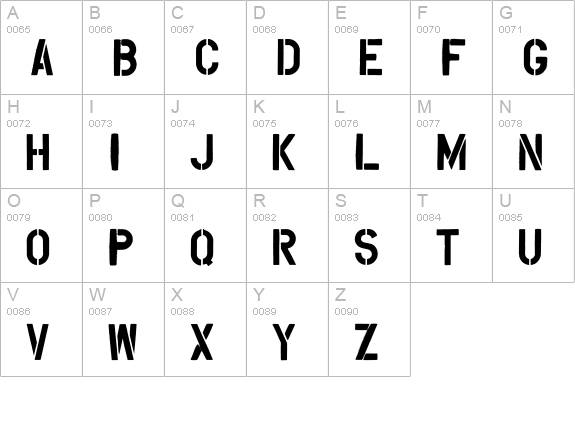Overspray uppercase A-Z preview