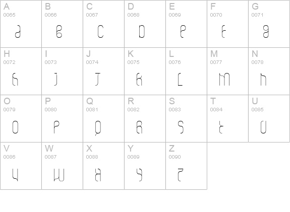 ovethin uppercase A-Z preview
