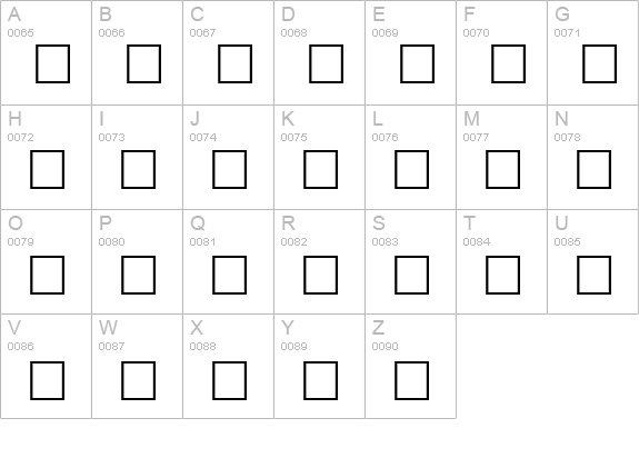 Ovlid uppercase A-Z preview