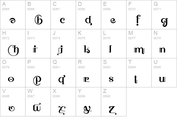 Owah Tagu Siam NF uppercase A-Z preview